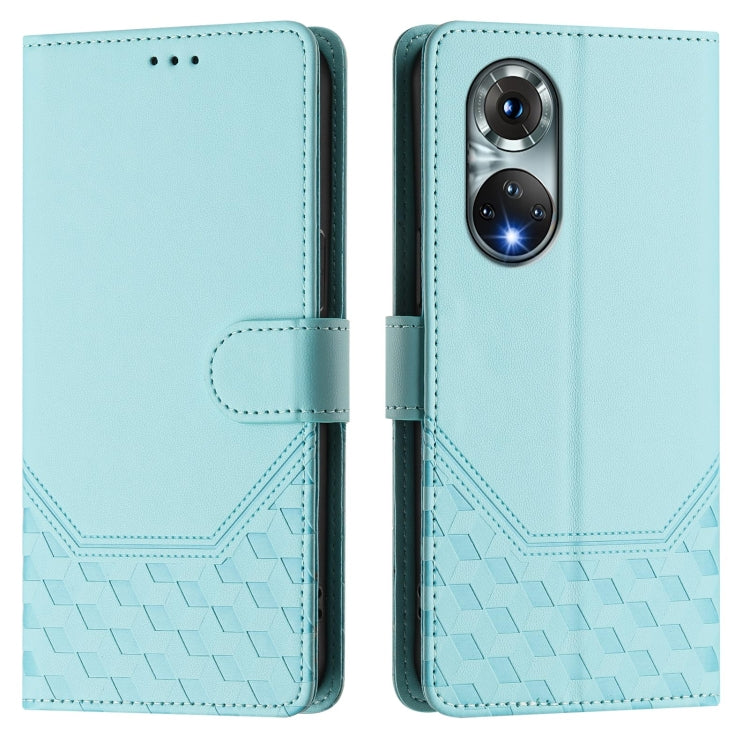For Huawei nova 9 Honeycomb Embossing RFID Leather Phone Case
