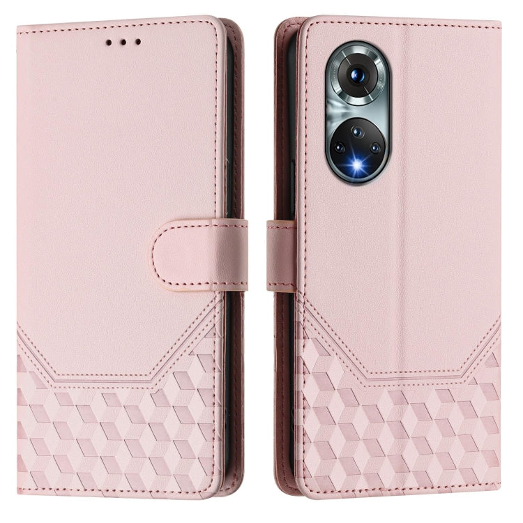 For Huawei nova 9 Honeycomb Embossing RFID Leather Phone Case