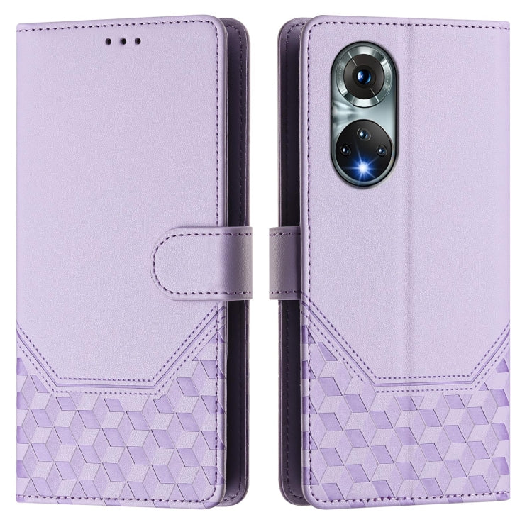 For Huawei nova 9 Honeycomb Embossing RFID Leather Phone Case