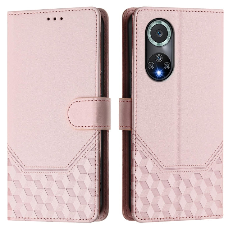 For Huawei nova 9 Pro / Honor 50 Pro Honeycomb Embossing RFID Leather Phone Case
