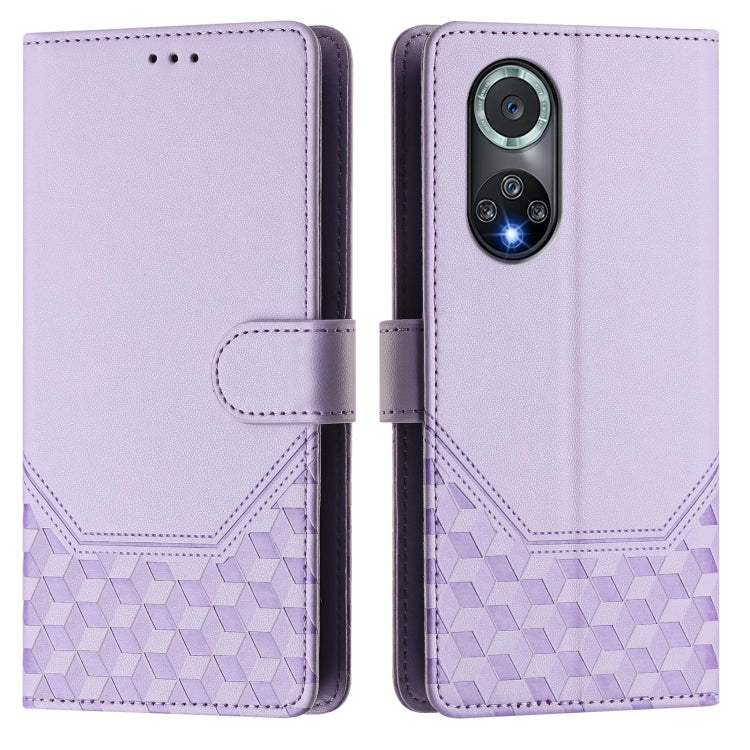 For Huawei nova 9 Pro / Honor 50 Pro Honeycomb Embossing RFID Leather Phone Case