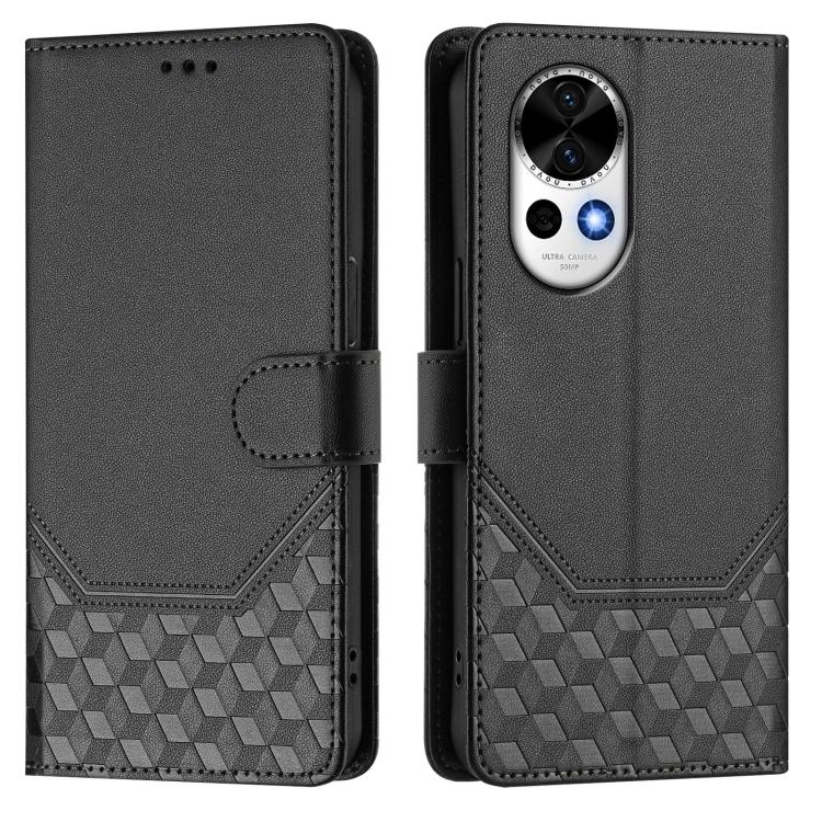 For Huawei nova 13 / nova 12 Honeycomb Embossing RFID Leather Phone Case