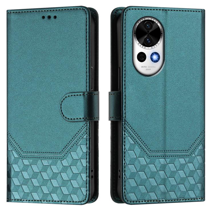 For Huawei nova 13 / nova 12 Honeycomb Embossing RFID Leather Phone Case