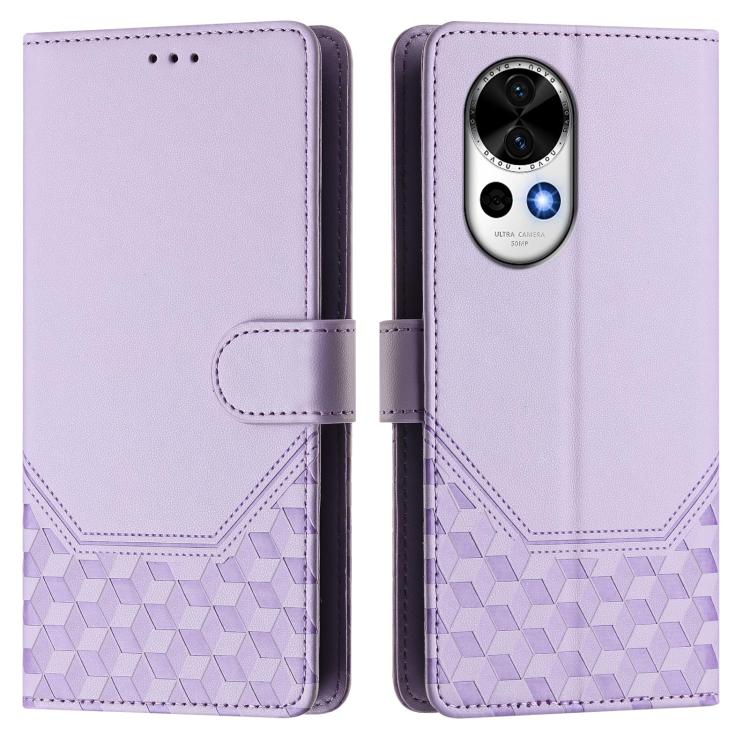 For Huawei nova 13 / nova 12 Honeycomb Embossing RFID Leather Phone Case