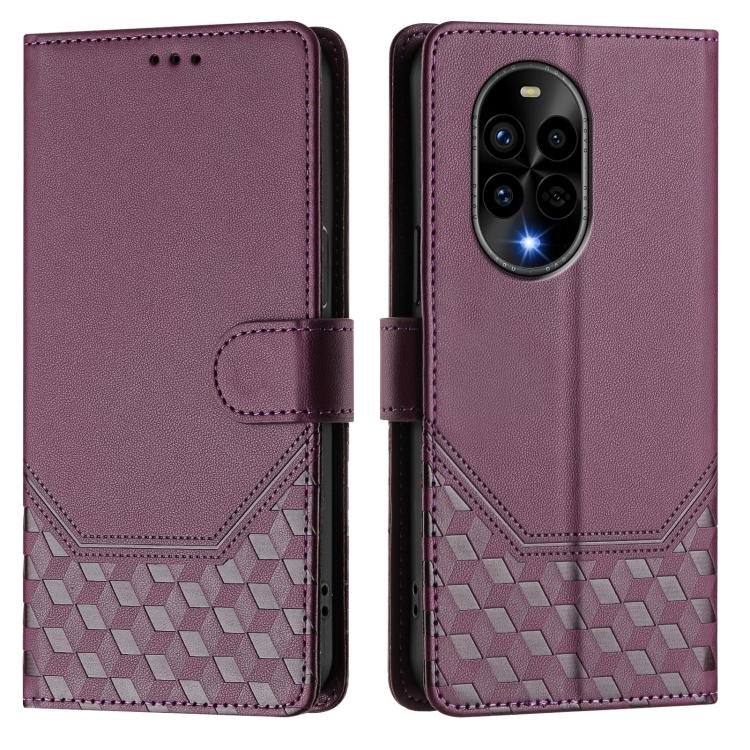 For Huawei nova 13 Pro Honeycomb Embossing RFID Leather Phone Case