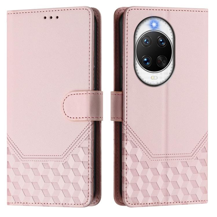For Huawei nova 14 Ultra 5G Honeycomb Embossing RFID Leather Phone Case