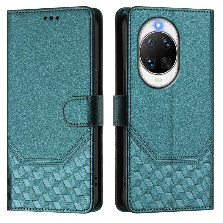 For Huawei nova 14 Ultra 5G Honeycomb Embossing RFID Leather Phone Case