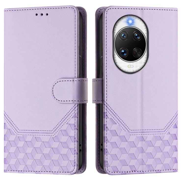 For Huawei nova 14 Ultra 5G Honeycomb Embossing RFID Leather Phone Case