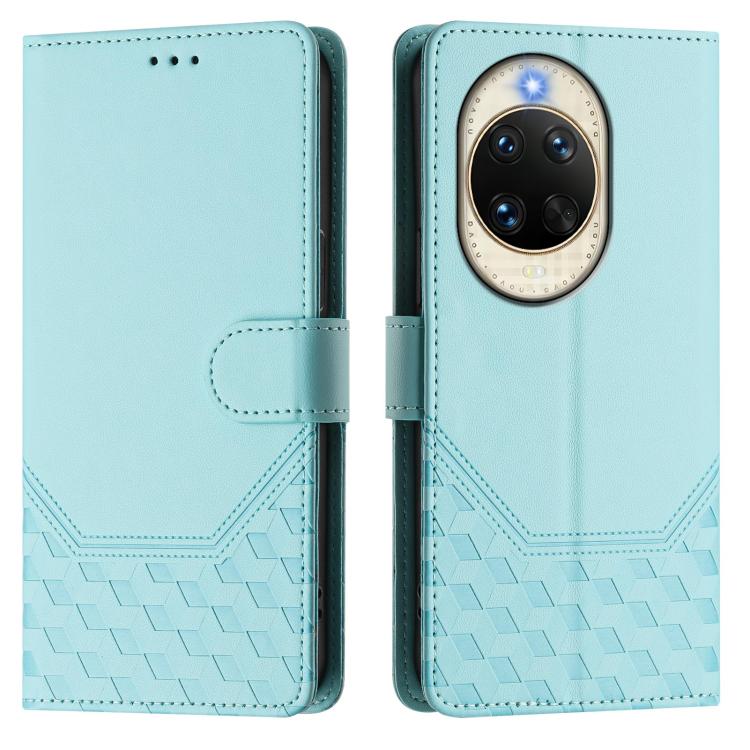 For Huawei nova 14 5G Honeycomb Embossing RFID Leather Phone Case