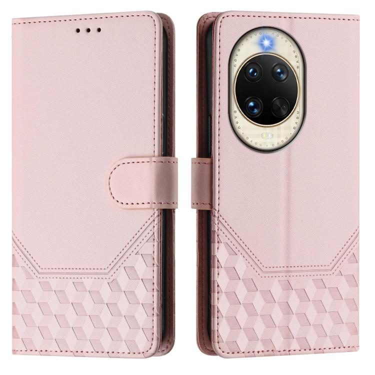 For Huawei nova 14 5G Honeycomb Embossing RFID Leather Phone Case