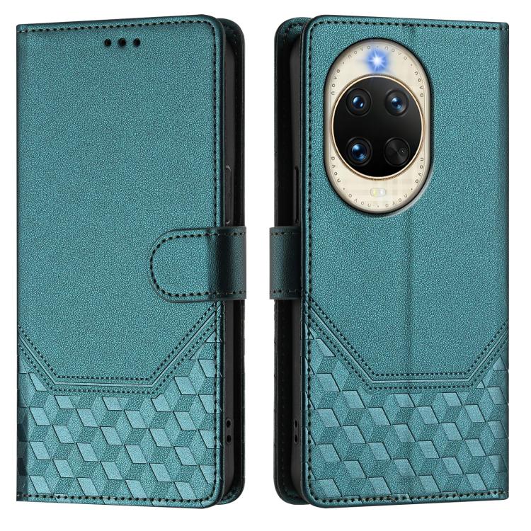 For Huawei nova 14 5G Honeycomb Embossing RFID Leather Phone Case