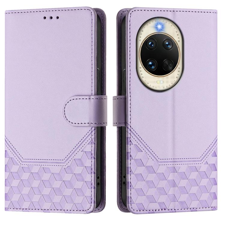 For Huawei nova 14 5G Honeycomb Embossing RFID Leather Phone Case