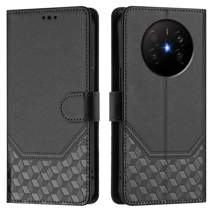 For Huawei Mate 70 Air Honeycomb Embossing RFID Leather Phone Case