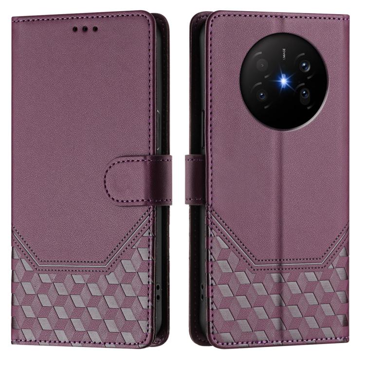 For Huawei Mate 70 Air Honeycomb Embossing RFID Leather Phone Case
