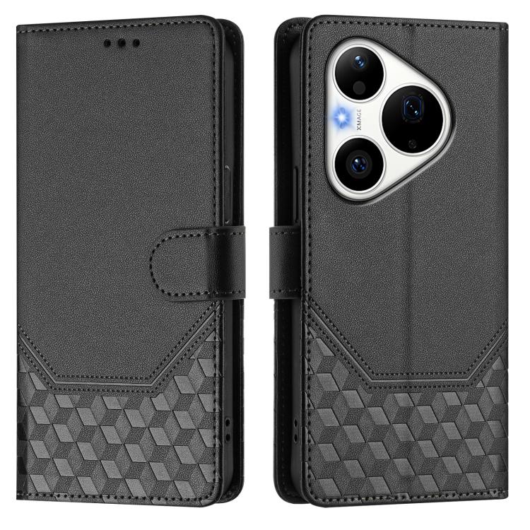 For Huawei Pura 90 Pro Honeycomb Embossing RFID Leather Phone Case