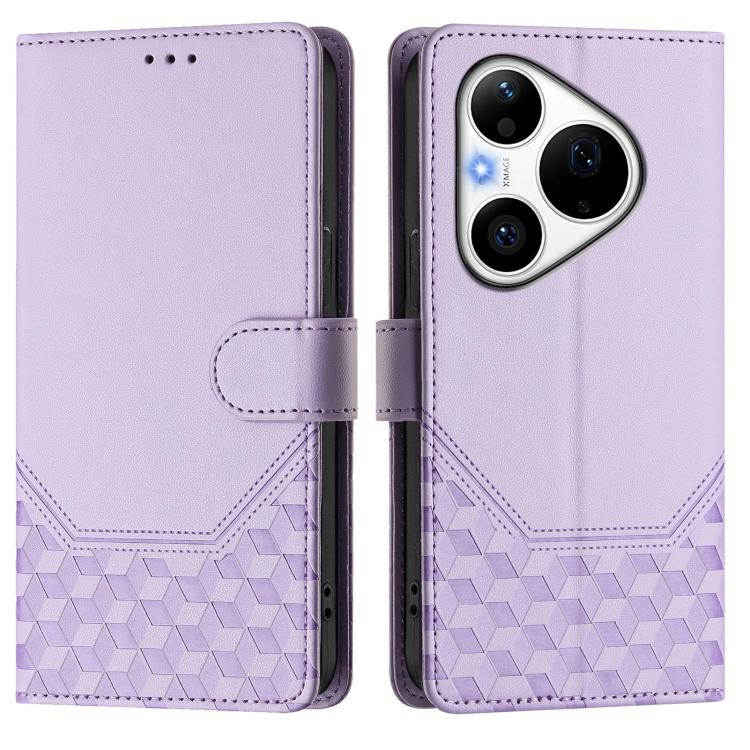 For Huawei Pura 90 Pro Honeycomb Embossing RFID Leather Phone Case