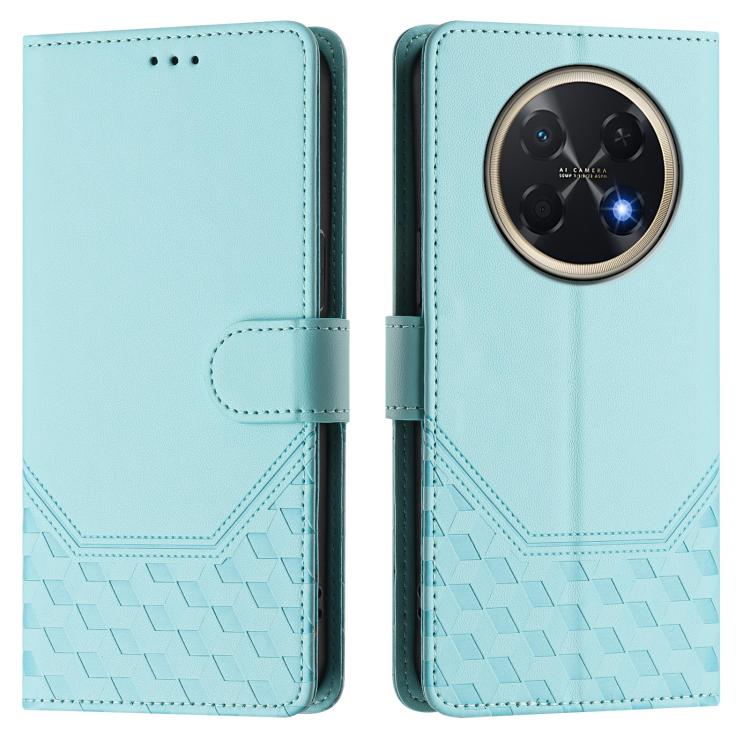 For Huawei Pura 90 Pro Max Honeycomb Embossing RFID Leather Phone Case