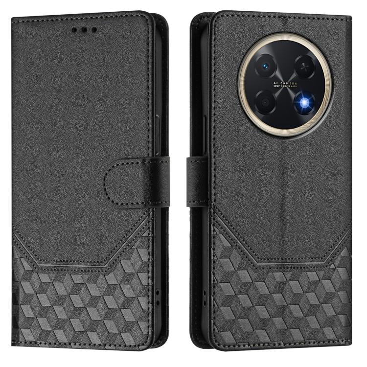 For Huawei Pura 90 Pro Max Honeycomb Embossing RFID Leather Phone Case