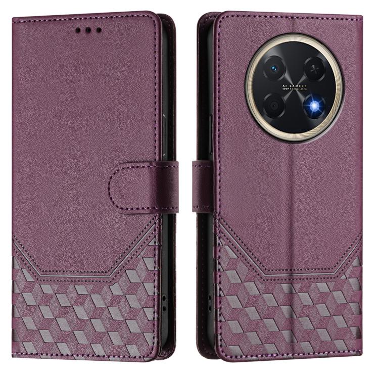 For Huawei Pura 90 Pro Max Honeycomb Embossing RFID Leather Phone Case