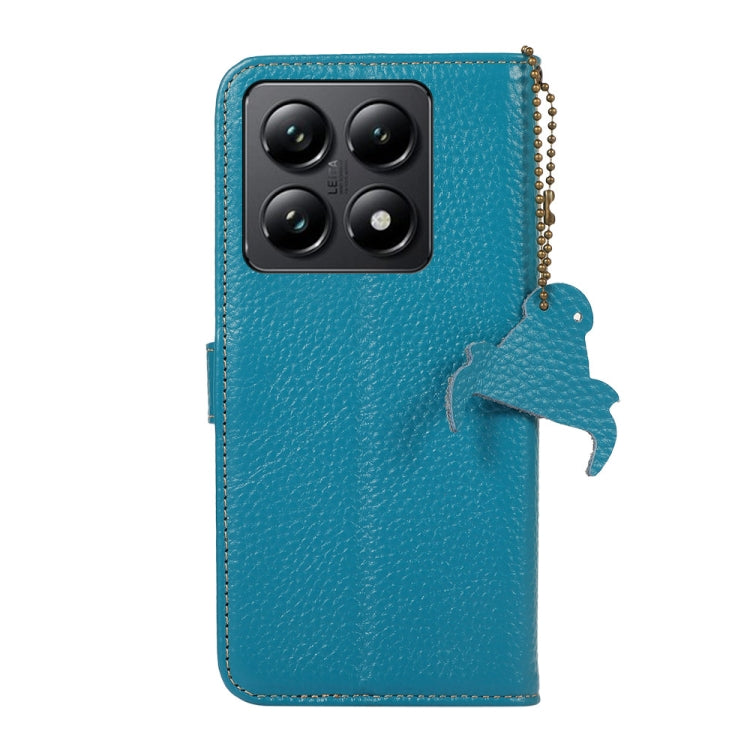 For Xiaomi 14T Genuine Leather Litchi Texture RFID Leather Phone Case