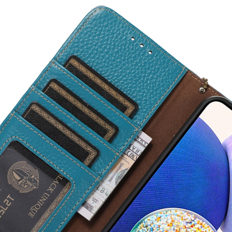 For Xiaomi 14T Genuine Leather Litchi Texture RFID Leather Phone Case