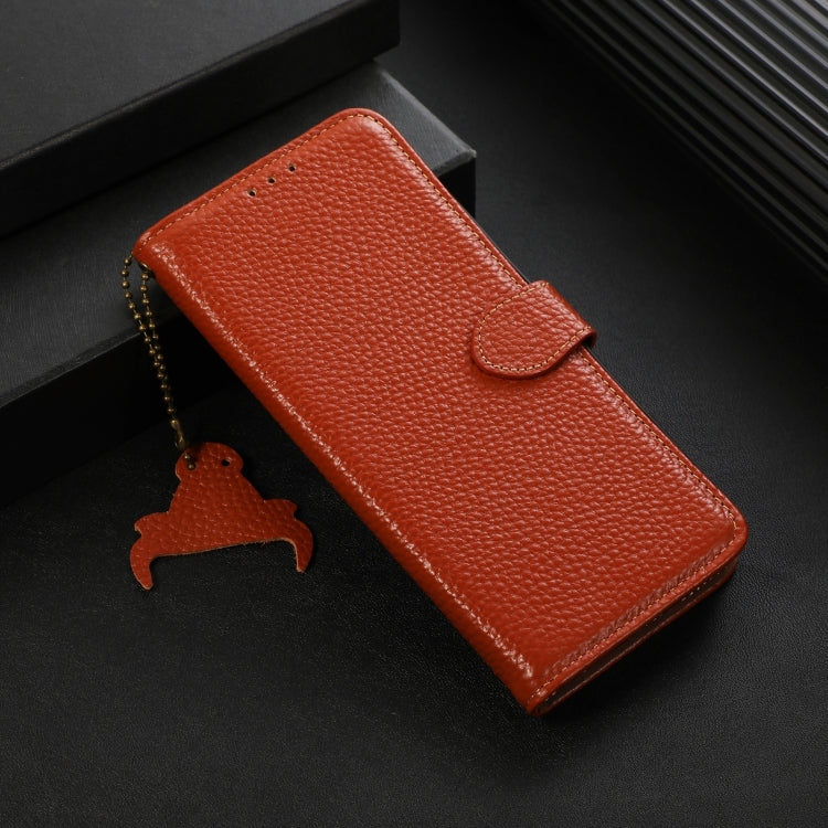 For Xiaomi 14T Pro Genuine Leather Litchi Texture RFID Leather Phone Case