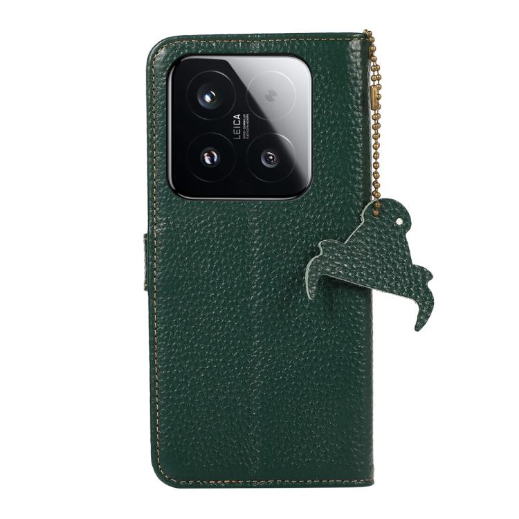 For Xiaomi 15T 5G Genuine Leather Litchi Texture RFID Leather Phone Case