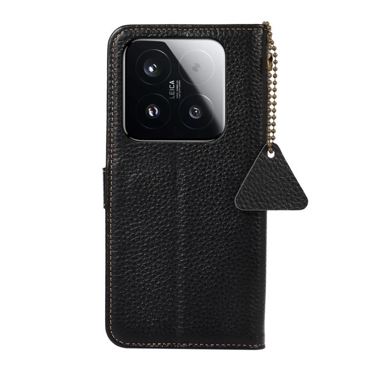 For Xiaomi 15T 5G Genuine Leather Litchi Texture RFID Leather Phone Case