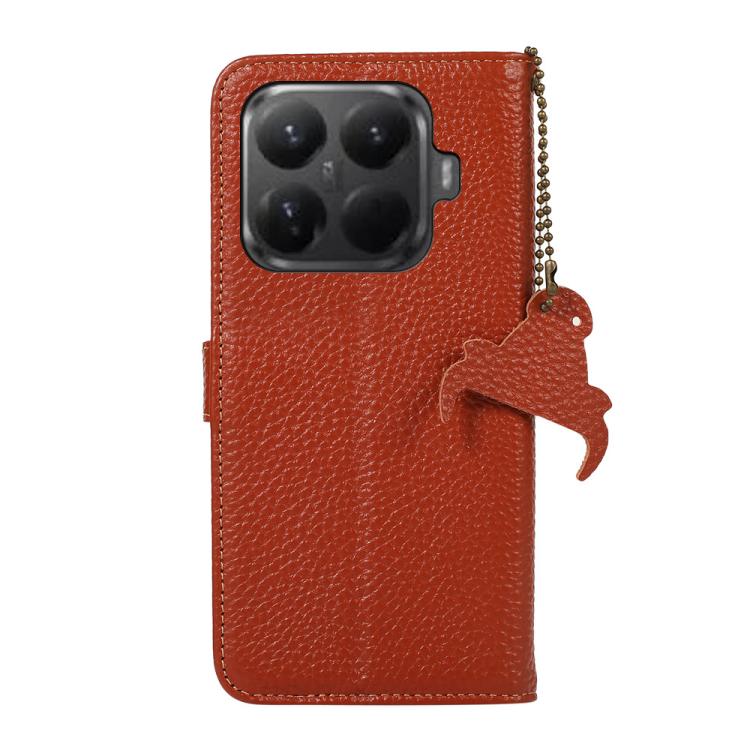 For Xiaomi 15T Pro 5G Genuine Leather Litchi Texture RFID Leather Phone Case