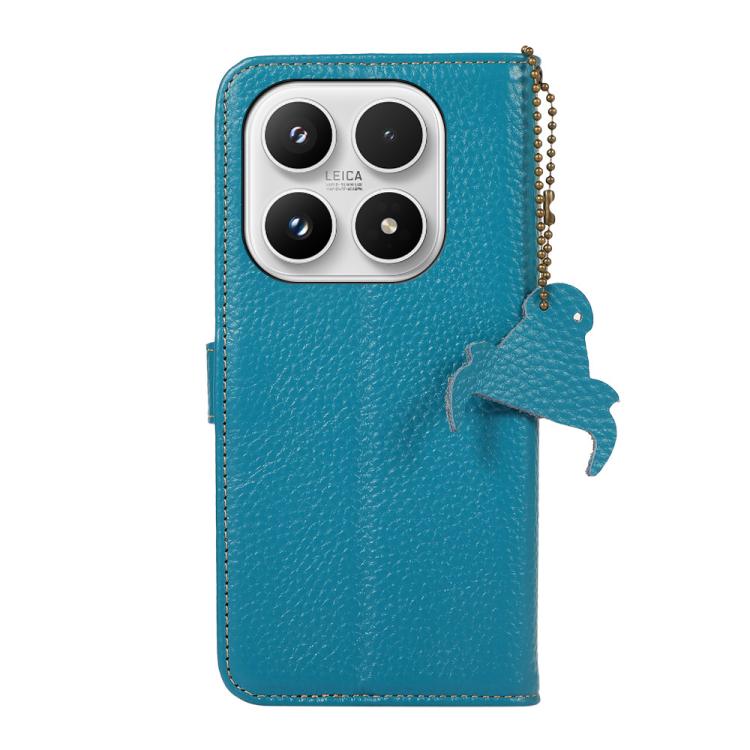 For Xiaomi 17 Genuine Leather Litchi Texture RFID Leather Phone Case