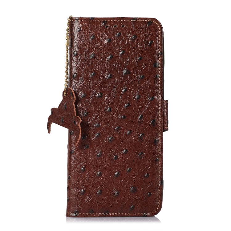 For Xiaomi 14T Pro Ostrich Pattern Genuine Leather RFID Phone Case