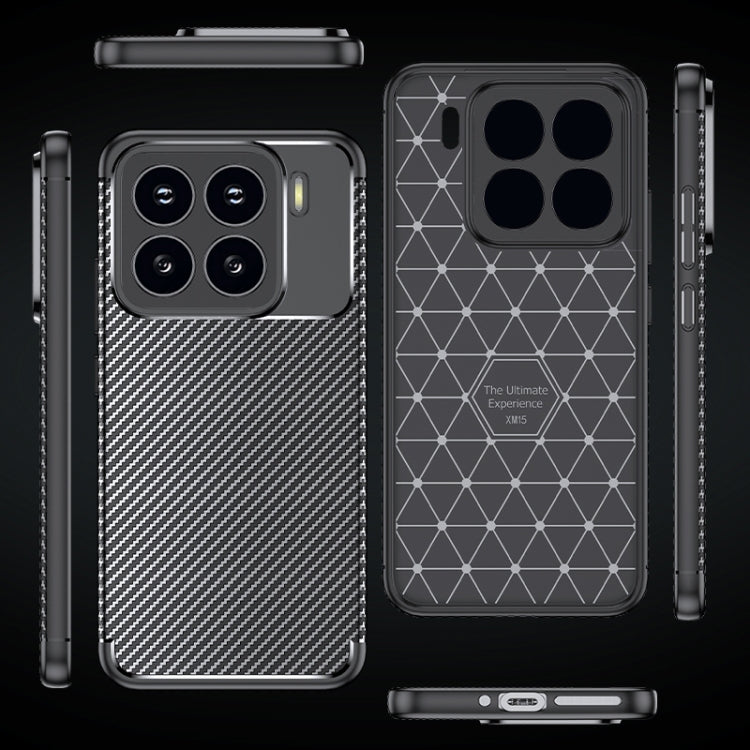 For Xiaomi 15 Pro Carbon Fiber Texture Shockproof TPU Phone Case - Black