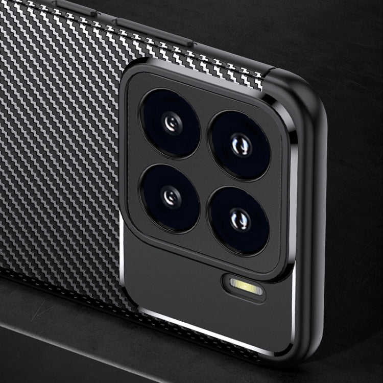 For Xiaomi 15 Pro Carbon Fiber Texture Shockproof TPU Phone Case - Black