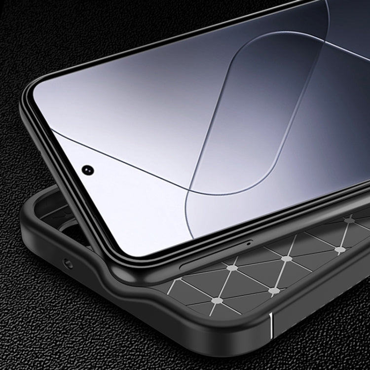 For Xiaomi 15 Carbon Fiber Texture Shockproof TPU Phone Case - Black