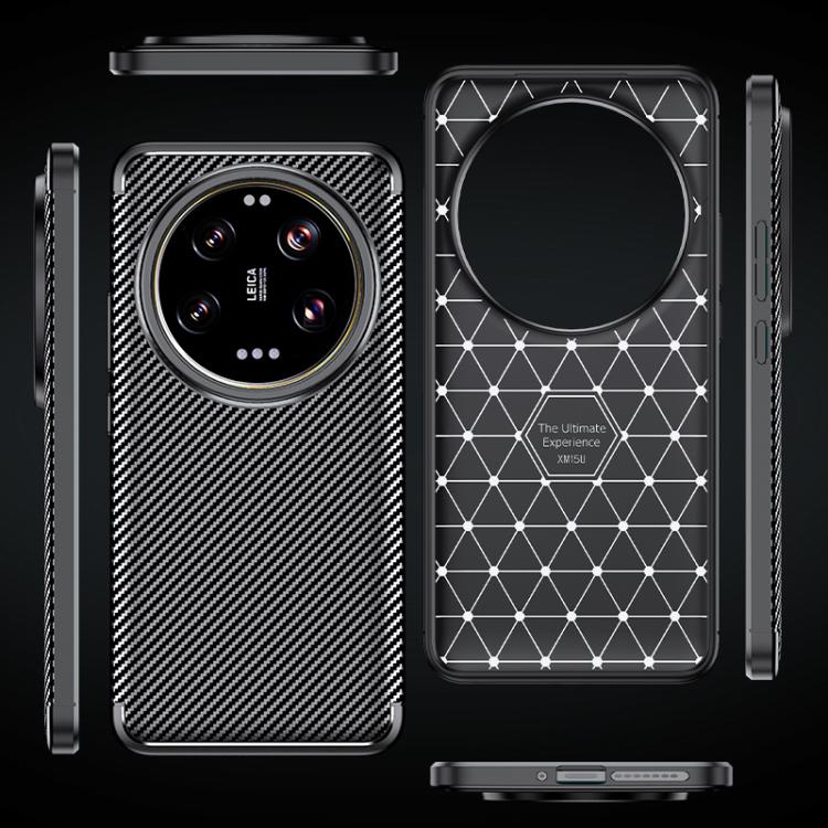 For Xiaomi 15 Ultra Carbon Fiber Texture Shockproof TPU Phone Case - Black