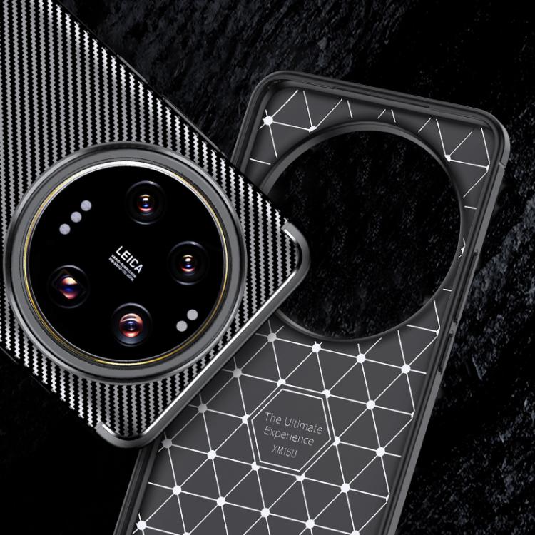 For Xiaomi 15 Ultra Carbon Fiber Texture Shockproof TPU Phone Case - Black