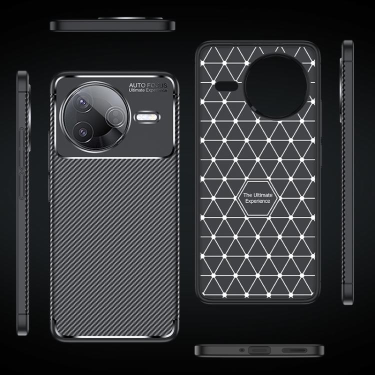 For Xiaomi Poco F7 Pro Carbon Fiber Texture Shockproof TPU Phone Case - Black