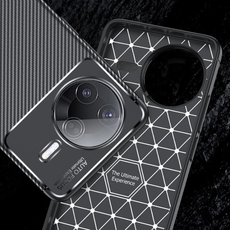 For Xiaomi Poco F7 Pro Carbon Fiber Texture Shockproof TPU Phone Case - Black