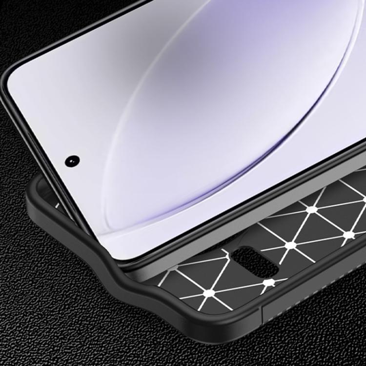 For Xiaomi Poco F7 Pro Carbon Fiber Texture Shockproof TPU Phone Case - Black