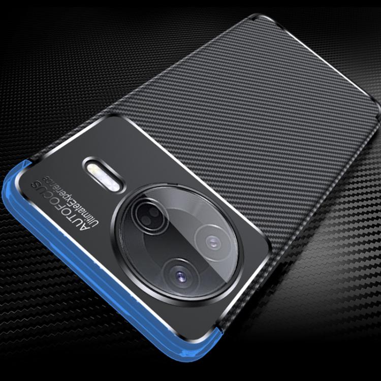 For Xiaomi Poco F7 Pro Carbon Fiber Texture Shockproof TPU Phone Case - Black