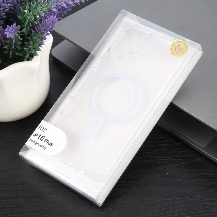 For iPhone 16 Plus GEBEI MagSafe Magnetic Transparent Phone Case - Transparent