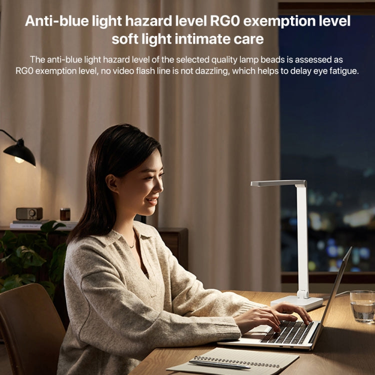 Original Xiaomi Mijia LED Desk Lamp 2 Lite Anti Blue-ray Three Levels Brightness, US Plug - White