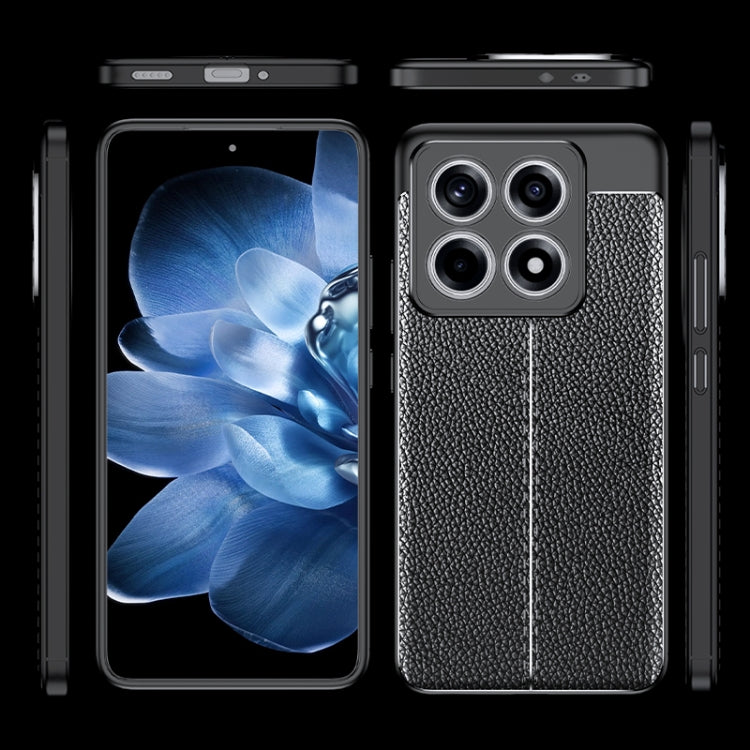 For Xiaomi 14T Pro Litchi Texture Shockproof TPU Phone Case - Black