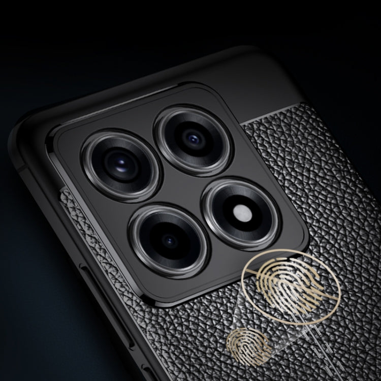 For Xiaomi 14T Pro Litchi Texture Shockproof TPU Phone Case - Black