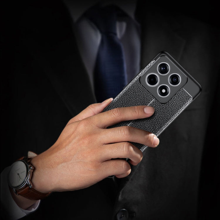 For Xiaomi 14T Pro Litchi Texture Shockproof TPU Phone Case - Black