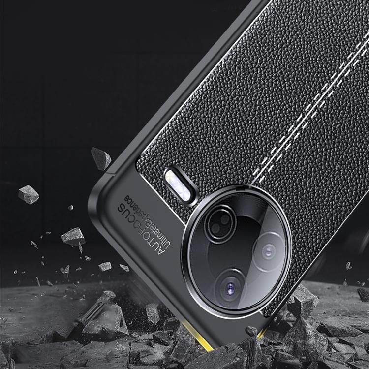 For Xiaomi Poco F7 Pro Litchi Texture Shockproof TPU Phone Case - Black