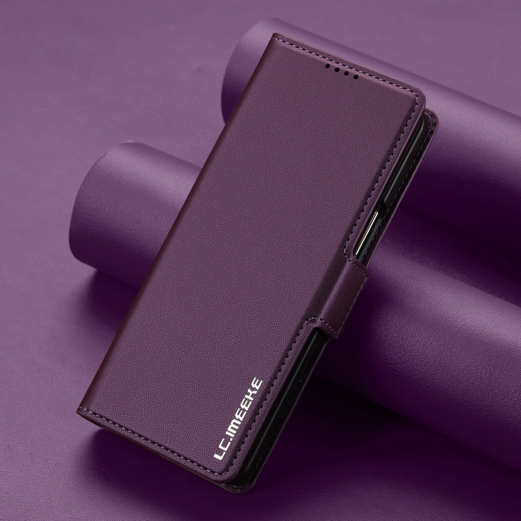 For Samsung Galaxy Z Fold4 LC.IMEEKE L1 Series Frosted Fine Texture PU Phone Case with Pen Slot, Pen Not Included