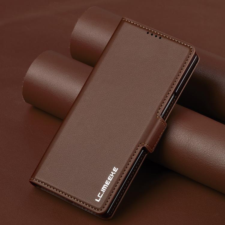 For Samsung Galaxy Z Fold7 5G LC.IMEEKE L1 Series Frosted Fine Texture PU Phone Case with Pen Slot, Pen Not Included
