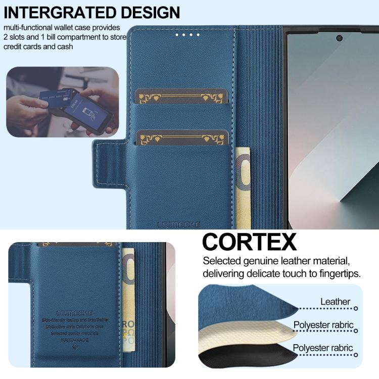 For Samsung Galaxy Z Fold7 5G LC.IMEEKE L1 Series Frosted Fine Texture PU Phone Case with Pen Slot, Pen Not Included