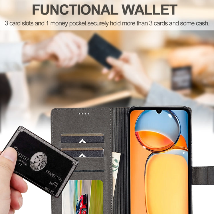 For Xiaomi 14T LC.IMEEKE Calf Texture Leather Phone Case